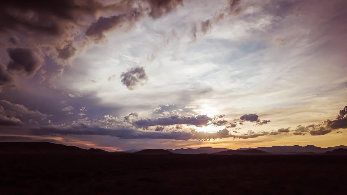 Sunset view from our desert home
